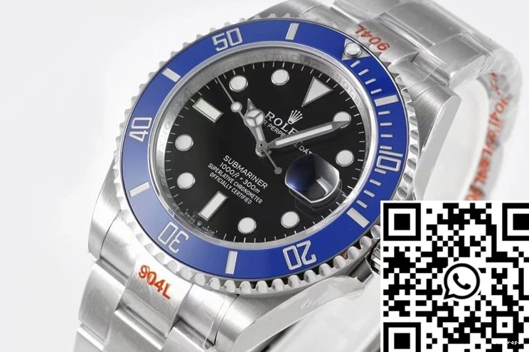 Dial Rolex Factory 1225 ROF Black Stretchable Submariner M126619LB-0003 41MM 0815